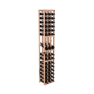 InstaCellar - 3 Column Display Row Rack in Knotty Alder Unstained without WineSafe™ Satin Sealant