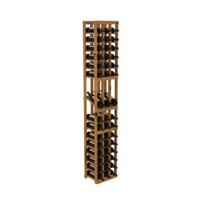 InstaCellar - 3 Column Display Row Rack in Knotty Alder Oak stained without WineSafe™ Satin Sealant