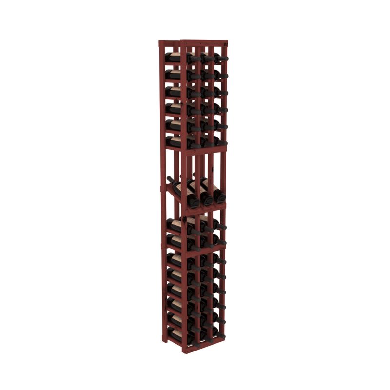 InstaCellar - 3 Column Display Row Rack in Knotty Alder Cherry stained without WineSafe™ Satin Sealant