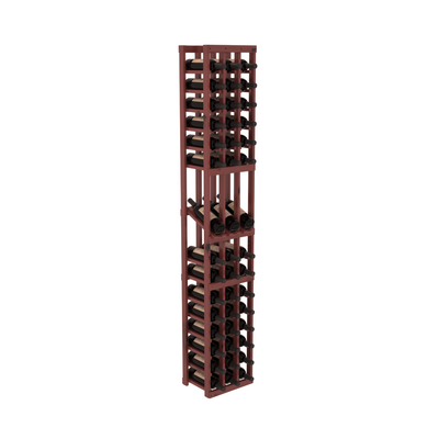InstaCellar - 3 Column Display Row Rack in Knotty Alder Cherry stained with WineSafe™ Satin Sealant