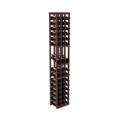 InstaCellar - 3 Column Display Row Rack in Knotty Alder Walnut stained with WineSafe™ Satin Sealant