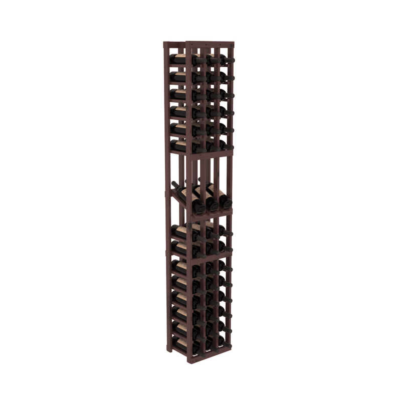 InstaCellar - 3 Column Display Row Rack in Knotty Alder Walnut stained with WineSafe™ Satin Sealant
