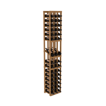 InstaCellar - 3 Column Display Row Rack in Grand Mahogany Oak stained with WineSafe™ Satin Sealant