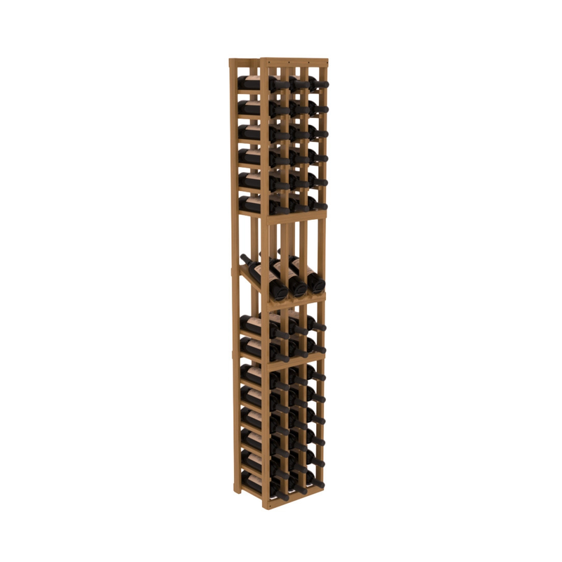 InstaCellar - 3 Column Display Row Rack in Grand Mahogany Oak stained with WineSafe™ Satin Sealant