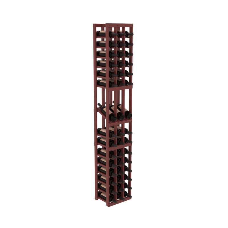 InstaCellar - 3 Column Display Row Rack in Grand Mahogany Cherry stained with WineSafe™ Satin Sealant