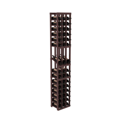 InstaCellar - 3 Column Display Row Rack in Grand Mahogany Walnut stained with WineSafe™ Satin Sealant