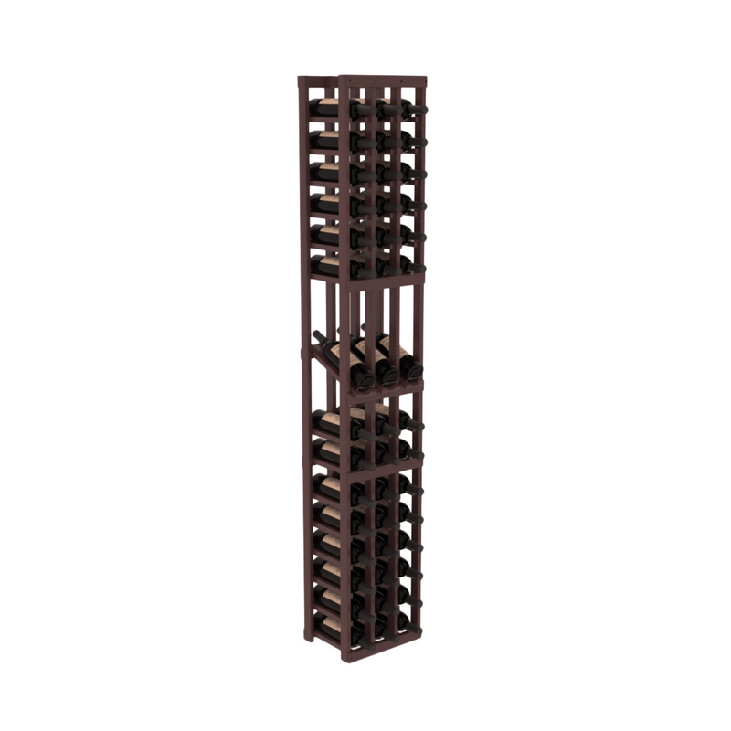 InstaCellar - 3 Column Display Row Rack in Grand Mahogany Walnut stained with WineSafe™ Satin Sealant