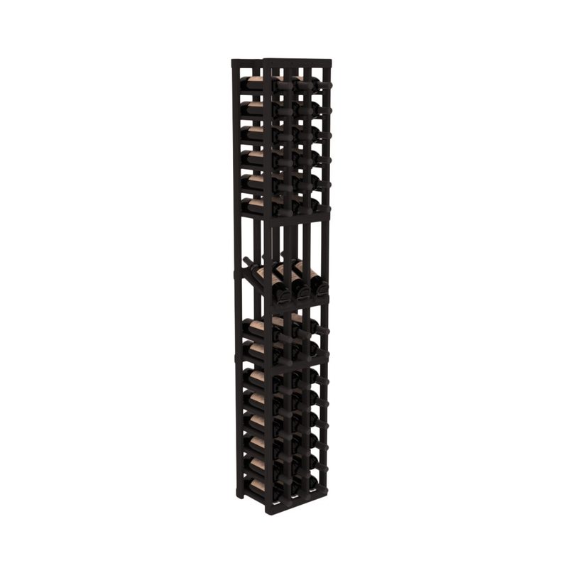 InstaCellar - 3 Column Display Row Rack in Grand Mahogany Black stained without WineSafe™ Satin Sealant