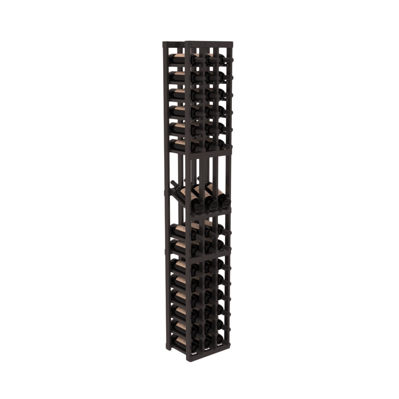 InstaCellar - 3 Column Display Row Rack in Grand Mahogany Black stained with WineSafe™ Satin Sealant