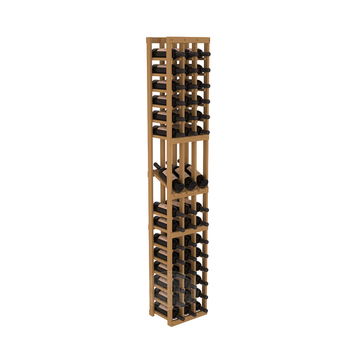 InstaCellar - 3 Column Display Row Rack in Ponderosa Pine Oak stained without WineSafe™ Satin Sealant