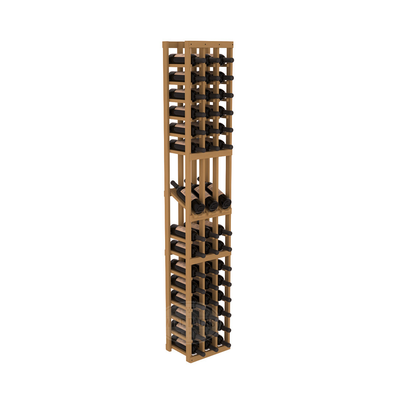 InstaCellar - 3 Column Display Row Rack in Ponderosa Pine Oak stained without WineSafe™ Satin Sealant