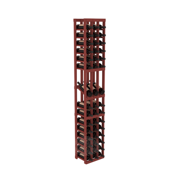 InstaCellar - 3 Column Display Row Rack in Ponderosa Pine Cherry stained without WineSafe™ Satin Sealant