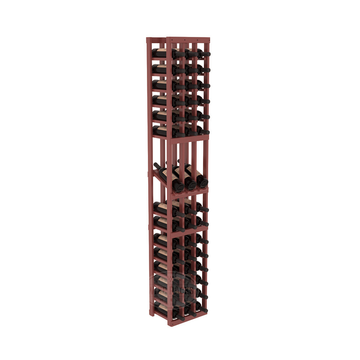 InstaCellar - 3 Column Display Row Rack in Ponderosa Pine Cherry stained with WineSafe™ Satin Sealant
