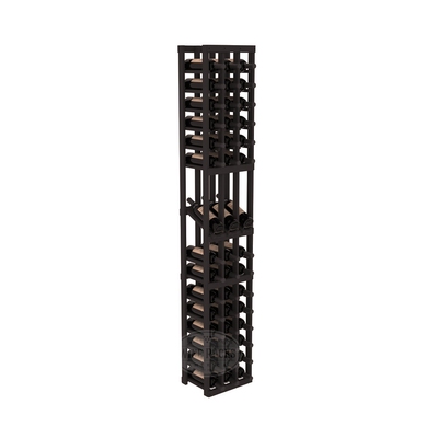 InstaCellar - 3 Column Display Row Rack in Ponderosa Pine Black stained without WineSafe™ Satin Sealant