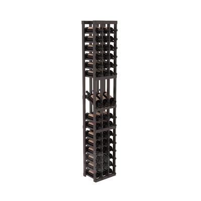 InstaCellar - 3 Column Display Row Rack in Ponderosa Pine Black stained with WineSafe™ Satin Sealant
