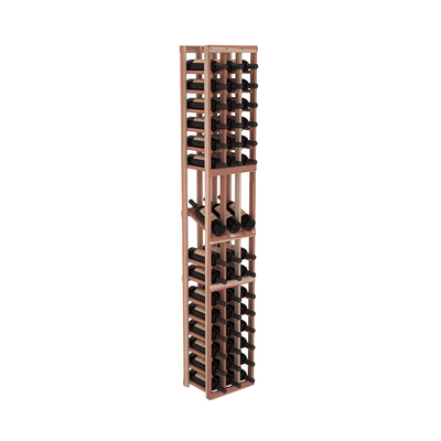 InstaCellar - 3 Column Display Row Rack in Premium Redwood Unstained without WineSafe™ Satin Sealant