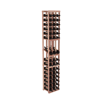 InstaCellar - 3 Column Display Row Rack in Premium Redwood Unstained with WineSafe™ Satin Sealant