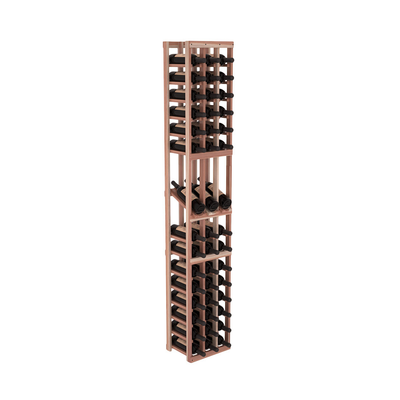 InstaCellar - 3 Column Display Row Rack in Premium Redwood Unstained with WineSafe™ Satin Sealant