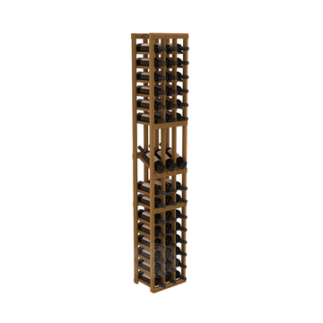 InstaCellar - 3 Column Display Row Rack in Premium Redwood Oak stained without WineSafe™ Satin Sealant