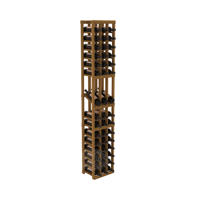 InstaCellar - 3 Column Display Row Rack in Premium Redwood Oak stained without WineSafe™ Satin Sealant