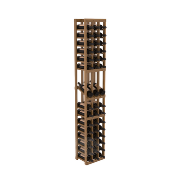 InstaCellar - 3 Column Display Row Rack in Premium Redwood Oak stained with WineSafe™ Satin Sealant