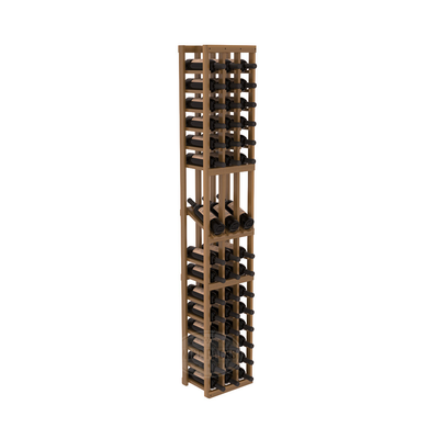 InstaCellar - 3 Column Display Row Rack in Premium Redwood Oak stained with WineSafe™ Satin Sealant