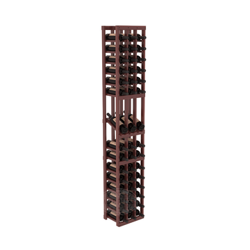 InstaCellar - 3 Column Display Row Rack in Premium Redwood Cherry stained with WineSafe™ Satin Sealant