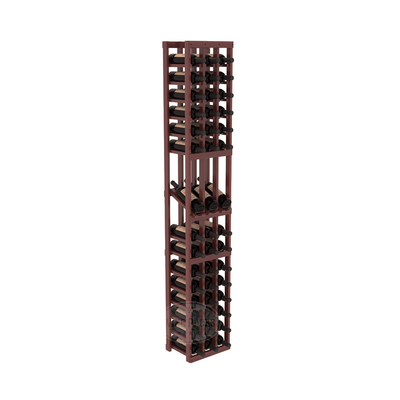 InstaCellar - 3 Column Display Row Rack in Premium Redwood Cherry stained with WineSafe™ Satin Sealant