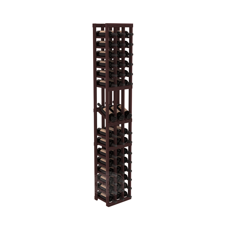 InstaCellar - 3 Column Display Row Rack in Premium Redwood Walnut stained without WineSafe™ Satin Sealant