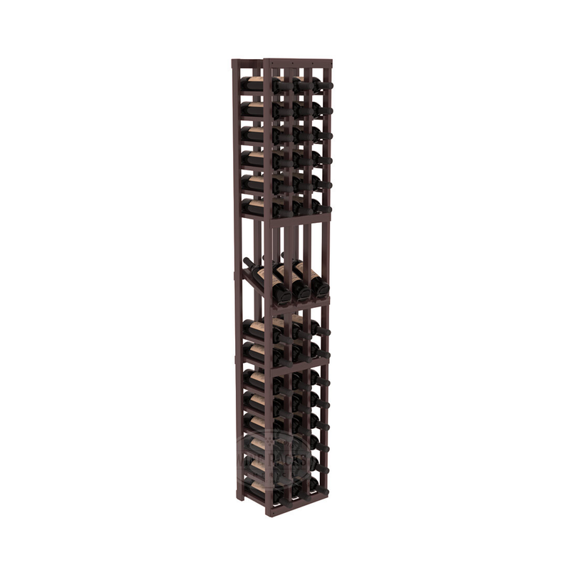 InstaCellar - 3 Column Display Row Rack in Premium Redwood Walnut stained with WineSafe™ Satin Sealant