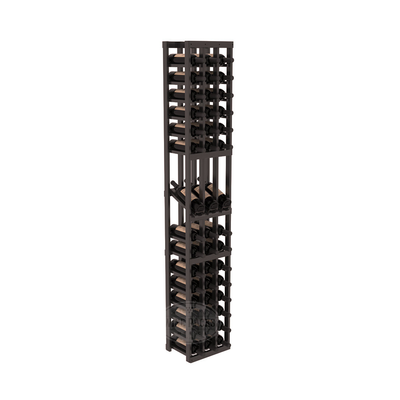 InstaCellar - 3 Column Display Row Rack in Premium Redwood Black stained with WineSafe™ Satin Sealant
