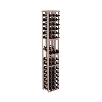 InstaCellar - 3 Column Display Row Rack in Premium Redwood Greywash stained without WineSafe™ Satin Sealant