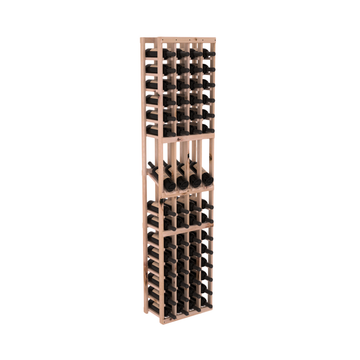 InstaCellar - 4 Column Display Row Rack in Knotty Alder Unstained without WineSafe™ Satin Sealant