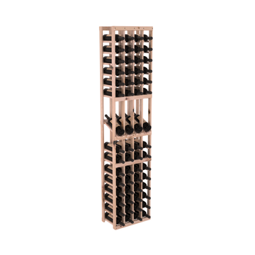 InstaCellar - 4 Column Display Row Rack in Knotty Alder Unstained with WineSafe™ Satin Sealant