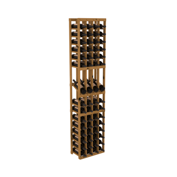 InstaCellar - 4 Column Display Row Rack in Knotty Alder Oak stained without WineSafe™ Satin Sealant