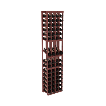 InstaCellar - 4 Column Display Row Rack in Knotty Alder Cherry stained with WineSafe™ Satin Sealant