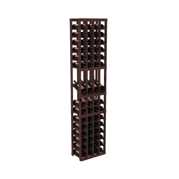 InstaCellar - 4 Column Display Row Rack in Knotty Alder Walnut stained without WineSafe™ Satin Sealant
