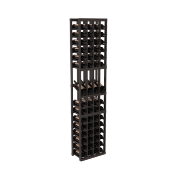 InstaCellar - 4 Column Display Row Rack in Knotty Alder Black stained with WineSafe™ Satin Sealant