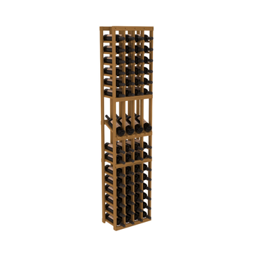 InstaCellar - 4 Column Display Row Rack in Grand Mahogany Oak stained without WineSafe™ Satin Sealant