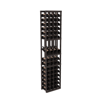 InstaCellar - 4 Column Display Row Rack in Grand Mahogany Black stained with WineSafe™ Satin Sealant
