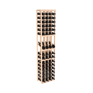 InstaCellar - 4 Column Display Row Rack in Ponderosa Pine Unstained without WineSafe™ Satin Sealant