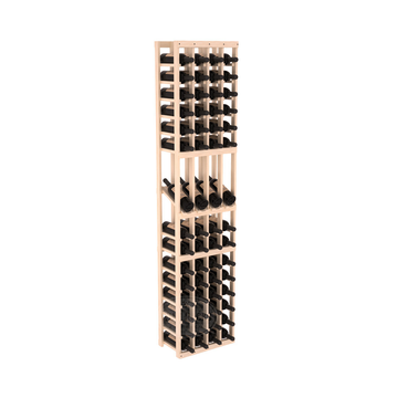 InstaCellar - 4 Column Display Row Rack in Ponderosa Pine Unstained with WineSafe™ Satin Sealant