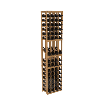 InstaCellar - 4 Column Display Row Rack in Ponderosa Pine Oak stained without WineSafe™ Satin Sealant