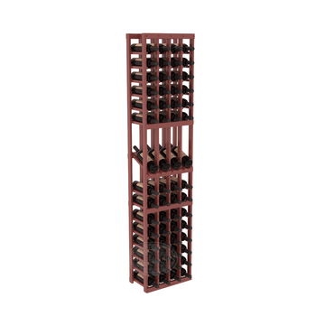 InstaCellar - 4 Column Display Row Rack in Ponderosa Pine Cherry stained with WineSafe™ Satin Sealant