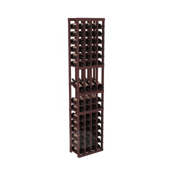 InstaCellar - 4 Column Display Row Rack in Ponderosa Pine Walnut stained without WineSafe™ Satin Sealant
