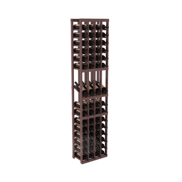 InstaCellar - 4 Column Display Row Rack in Ponderosa Pine Walnut stained with WineSafe™ Satin Sealant