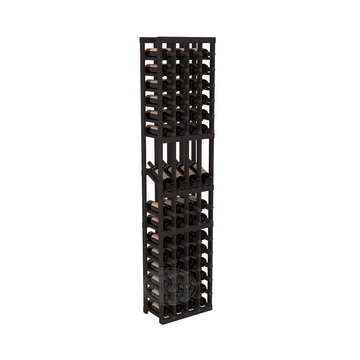 InstaCellar - 4 Column Display Row Rack in Ponderosa Pine Black stained without WineSafe™ Satin Sealant