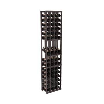 InstaCellar - 4 Column Display Row Rack in Ponderosa Pine Black stained with WineSafe™ Satin Sealant