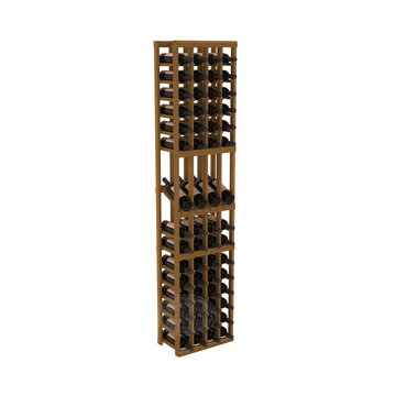 InstaCellar - 4 Column Display Row Rack in Premium Redwood Oak stained without WineSafe™ Satin Sealant