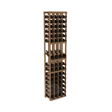 InstaCellar - 4 Column Display Row Rack in Premium Redwood Oak stained with WineSafe™ Satin Sealant